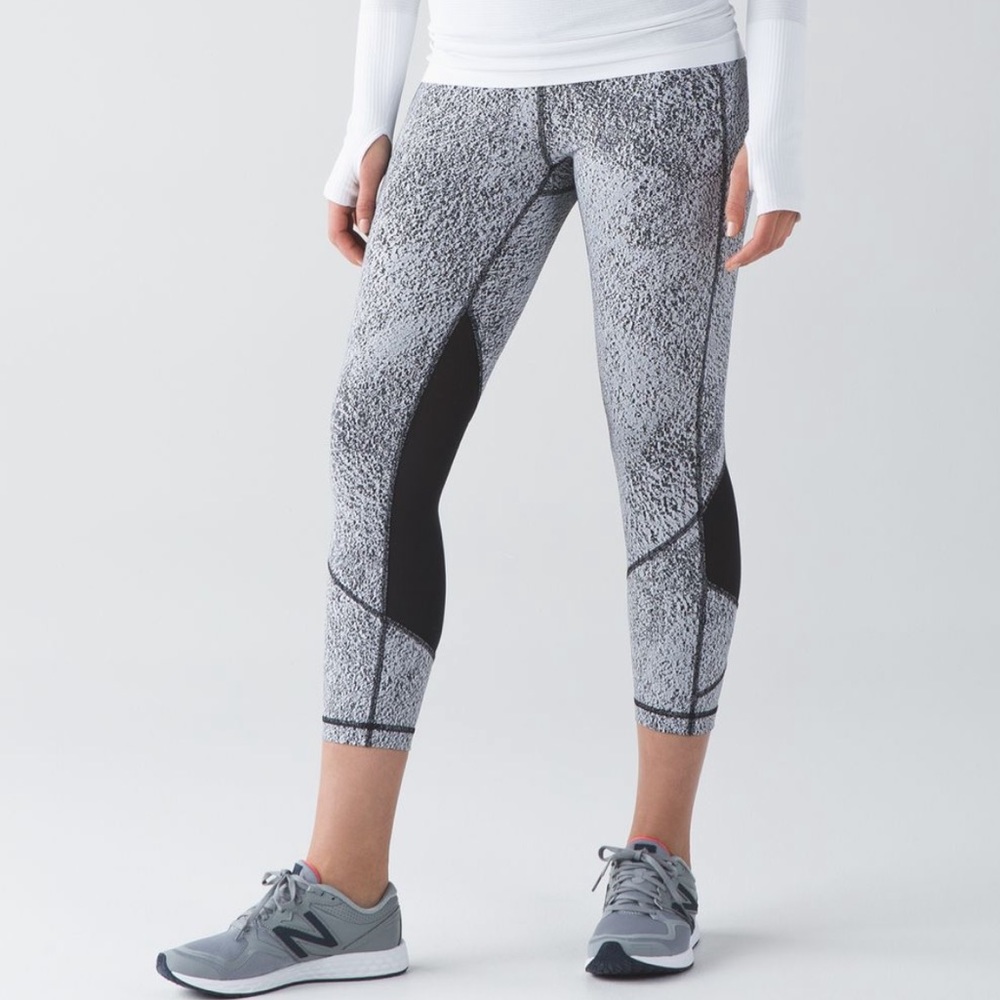 Lululemon Pace Rival Crop Leggings Spray Jacquard